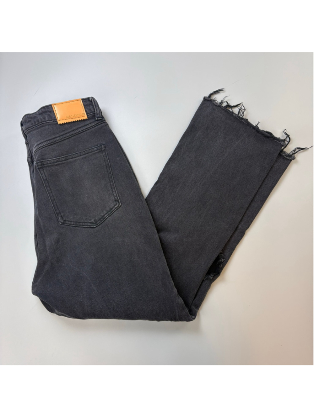 Avec Les Filles Jeans 28 Black Distressed Ankle Scandi Chic Minimalist Capsule